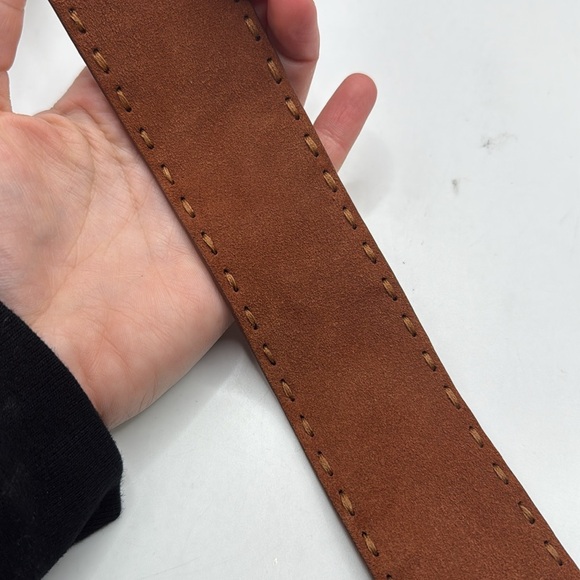 Michael Michael Kors Reversible Brown Leather Belt Gold Buckle Womens M Boho - Picture 10 of 12